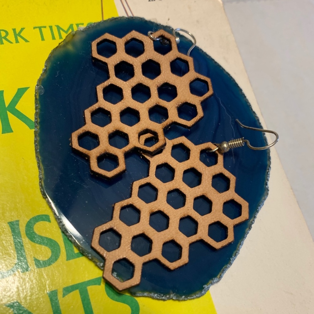 Honeycomb Dangle Earring